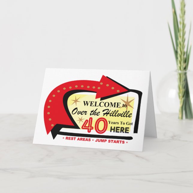 Over The Hillville 40 Card (Front)