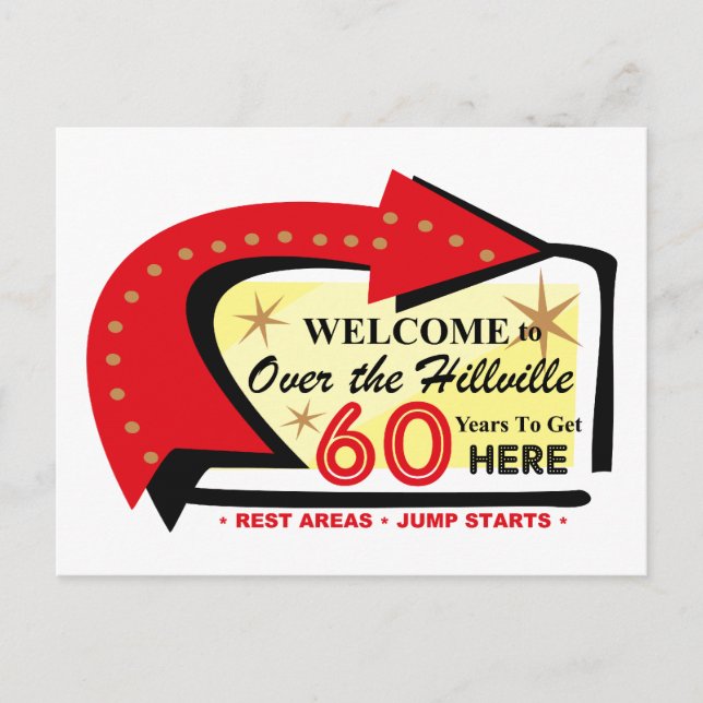 Over The Hillville 60 Postcard (Front)