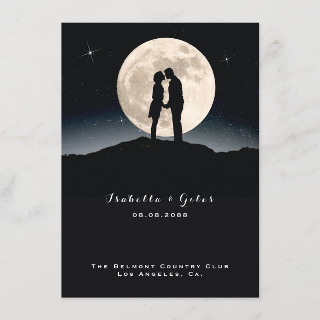 Over the Moon and Starry Night Wedding Menu (Front)
