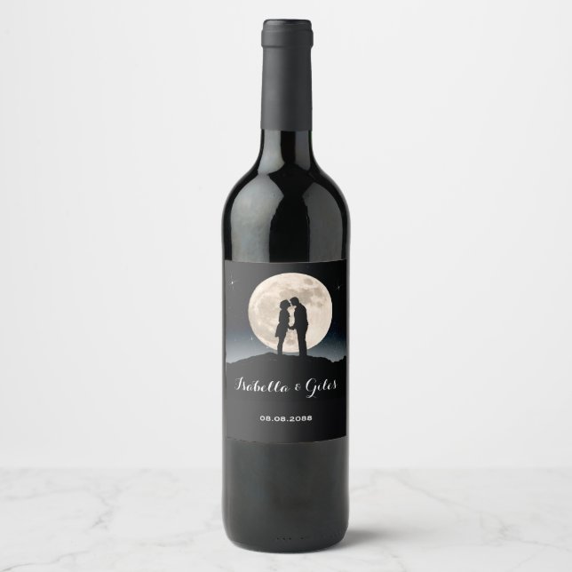 Over the Moon and Starry Night Wine Label (Front)