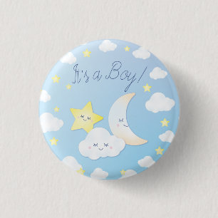 Over the Moon and Stars 3 Cm Round Badge
