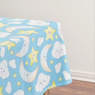 Over the Moon and Stars Birthday Party Tablecloth