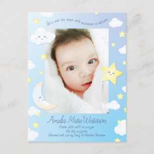 Over the Moon and Stars Postcard