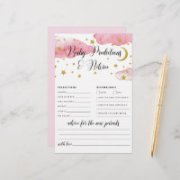 Over the Moon Baby Advice and Predictions Card