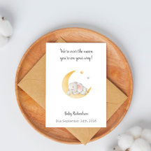 Over the Moon Baby Boy Card