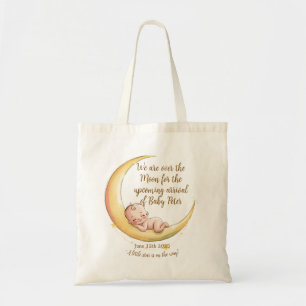 Over the moon Baby Celestial-Themed Baby shower Tote Bag
