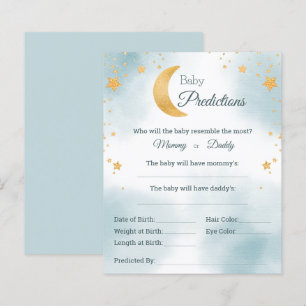 Over the Moon Baby Predictions Baby Shower Game