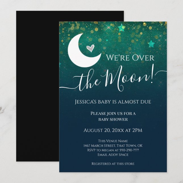 Over the Moon Baby Shower (Front/Back)