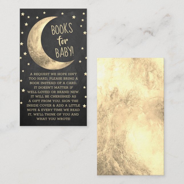 Over The Moon | Baby Shower Books For Baby Enclosu Enclosure Card (Front/Back)