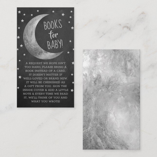 Over The Moon | Baby Shower Books For Baby Enclosu Enclosure Card (Front/Back)