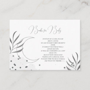 Over the Moon Baby Shower Books for Baby Neutral Enclosure Card