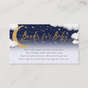 Over the Moon Baby Shower Books Gift Registry Enclosure Card