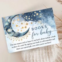 Over The Moon Baby Shower Boy Blue Books For Baby