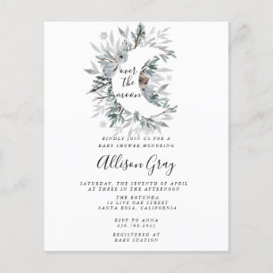 Over the Moon Baby Shower   Budget Flyer