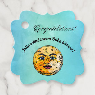 Over the Moon Baby Shower Celebration Favour Tags
