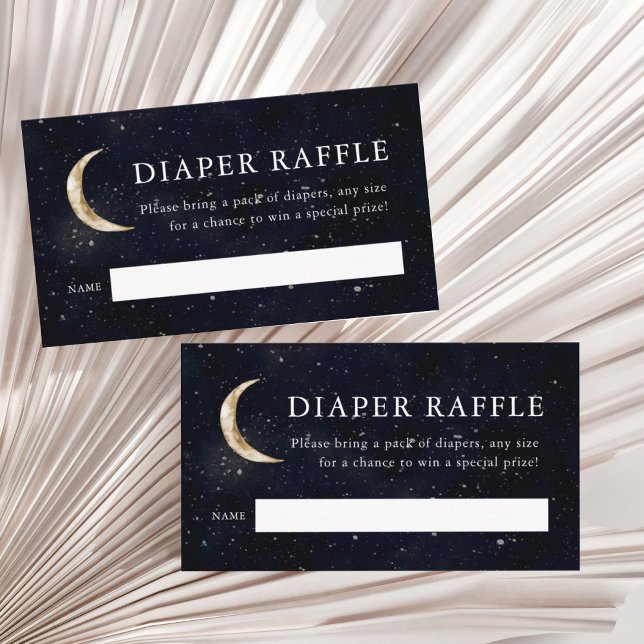 Over The Moon Baby Shower Diaper Raffle Enclosure Card (Creator Uploaded)