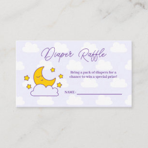 Over The Moon Baby Shower Diaper Raffle Ticket Enclosure Card