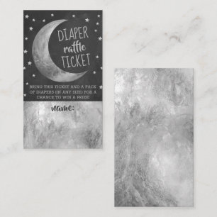 Over The Moon   Baby Shower Diaper Raffle Ticket Enclosure Card