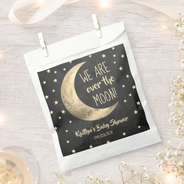 Over The Moon | Baby Shower Favour Bags (Clipped)