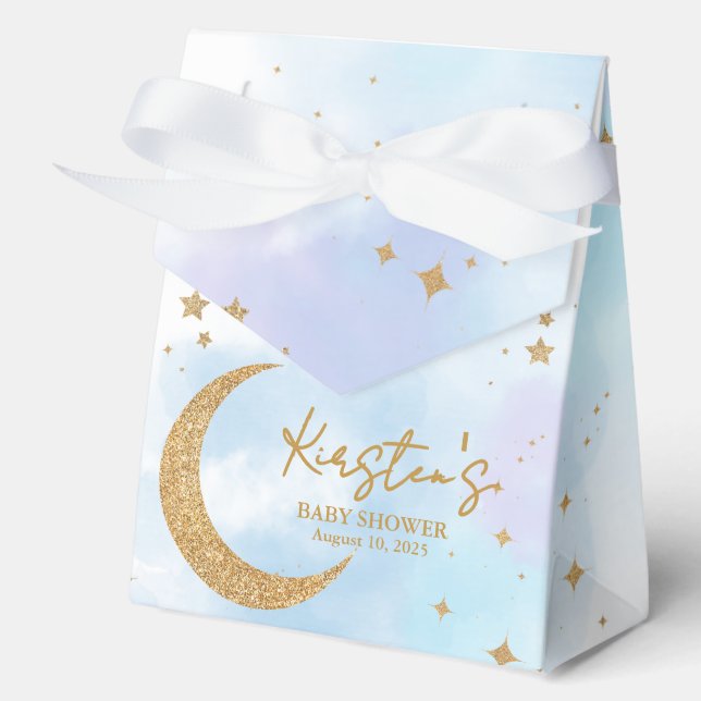 Over the Moon Baby Shower Favour Box (Front)