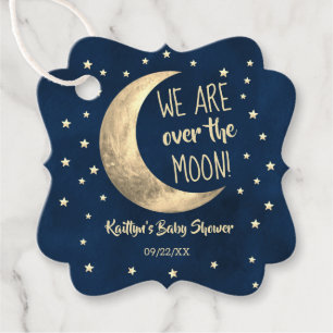 Over The Moon   Baby Shower Favour Tags