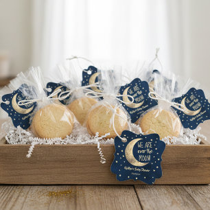 Over The Moon   Baby Shower Favour Tags