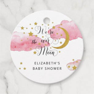 Over the Moon Baby Shower Gift Tags