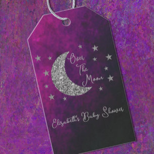 Over The Moon Baby Shower Gift Tags