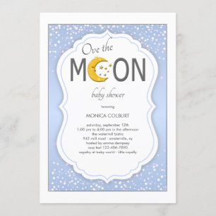 Over the Moon Baby Shower Invitation