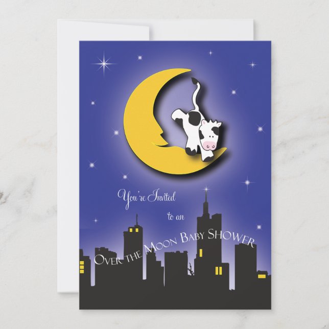 Over the Moon  |  Baby Shower Invitation (Front)
