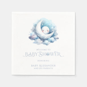 Over The Moon Baby Shower Napkin