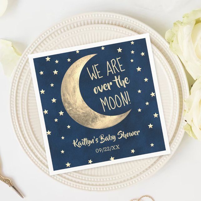 Over The Moon | Baby Shower Napkin (Creator Uploaded)