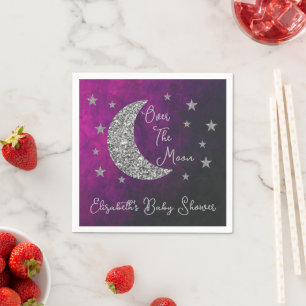 Over The Moon Baby Shower Napkin