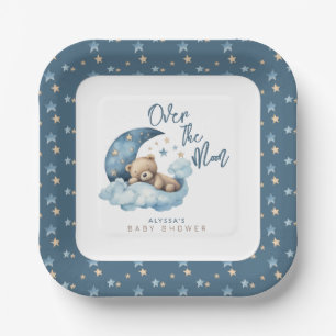 Over the Moon Baby Shower Paper Plate