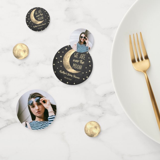 Over The Moon | Baby Shower Photo Confetti (Group)