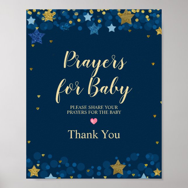 Over the Moon Baby Shower Prayers for Baby  Poster (Front)