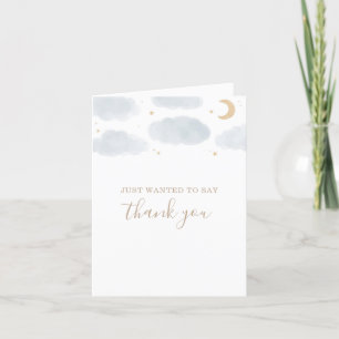 Over the Moon Baby Shower Thank You Card