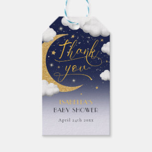 Over the Moon Baby Shower Thank You Gift Tags