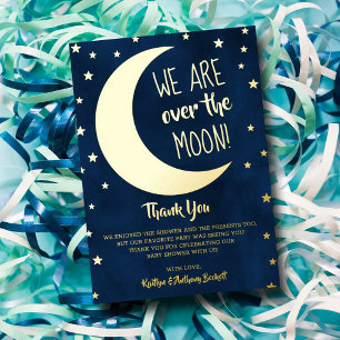 Over The Moon   Baby Shower Thank You Real