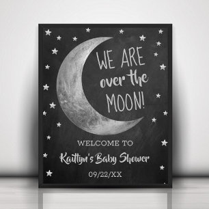 Over The Moon   Baby Shower Welcome Sign