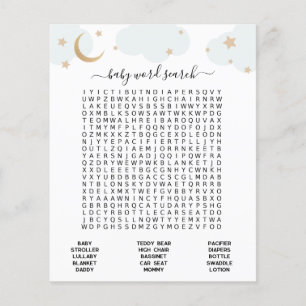 Over the Moon Baby Word Search 