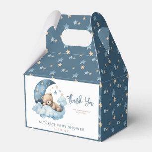 Over the Moon Bear Teddy Baby Shower Favour Box