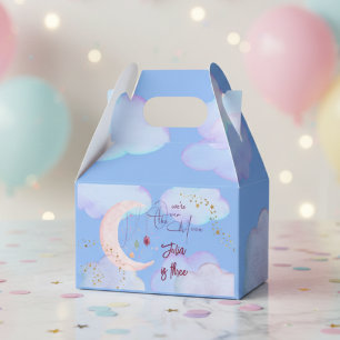 Over the moon beautiful pastel kids birthday favour box