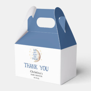 Over the Moon Blue Boy Baby Shower   Favour Box