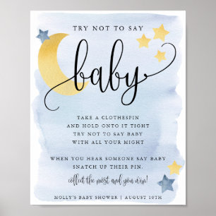 Over the Moon, Blue Don't Say Baby Game Poster