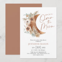 Over the Moon Boho Gender Neutral Baby Shower 