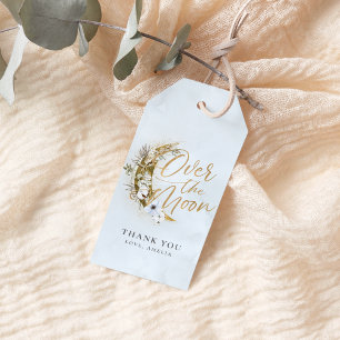 Over the Moon Boho Gold Dust & Clouds Gift Tags
