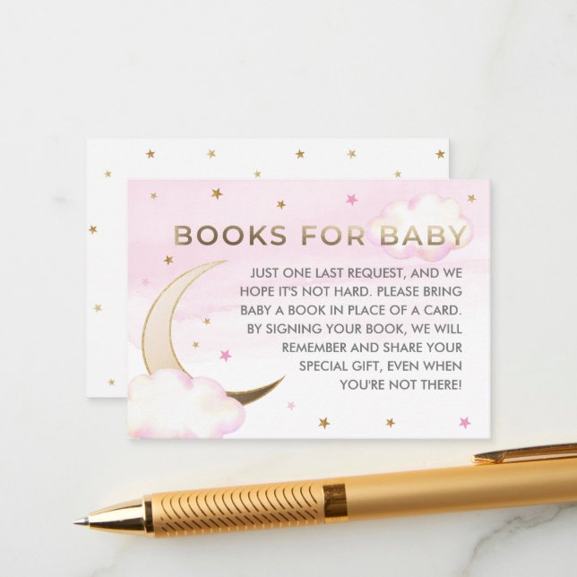 Over the Moon Book Request Insert Card (Front/Back In Situ)