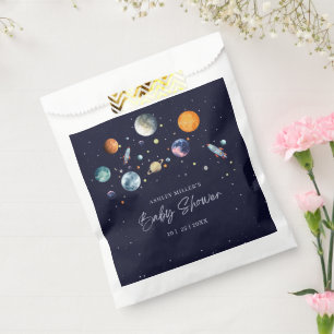 Over The Moon Boy Baby Shower Party Space Galaxy Favour Bags