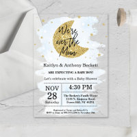 Over The Moon | Boys Baby Shower